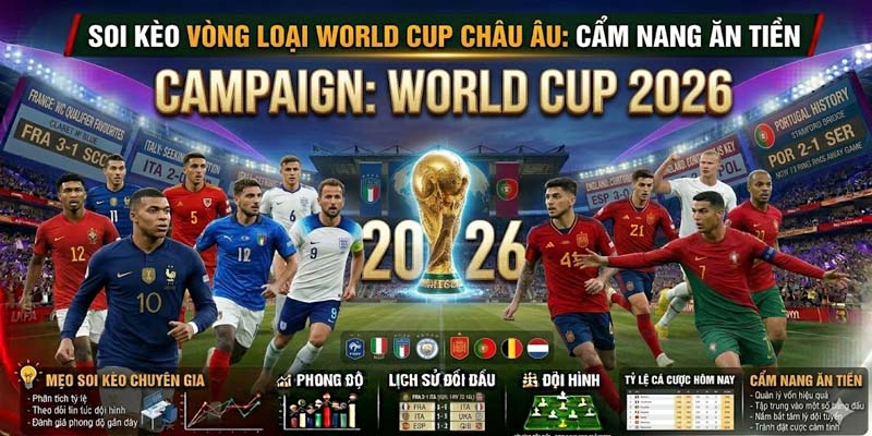 Soi kèo vòng loại World Cup châu Âu: Cẩm nang ăn tiền